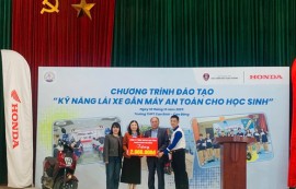 Trường THPT Cao Bình phối hợp tổ chức Chương trình đào tạo “Kỹ năng lái xe gắn máy an toàn cho học sinh”